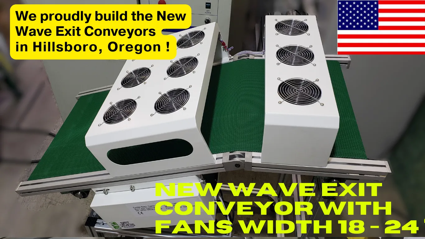 SMT Devices Wave Exit Conveyor With Fans, New, Half Meter, 1 M PCB Conveyors