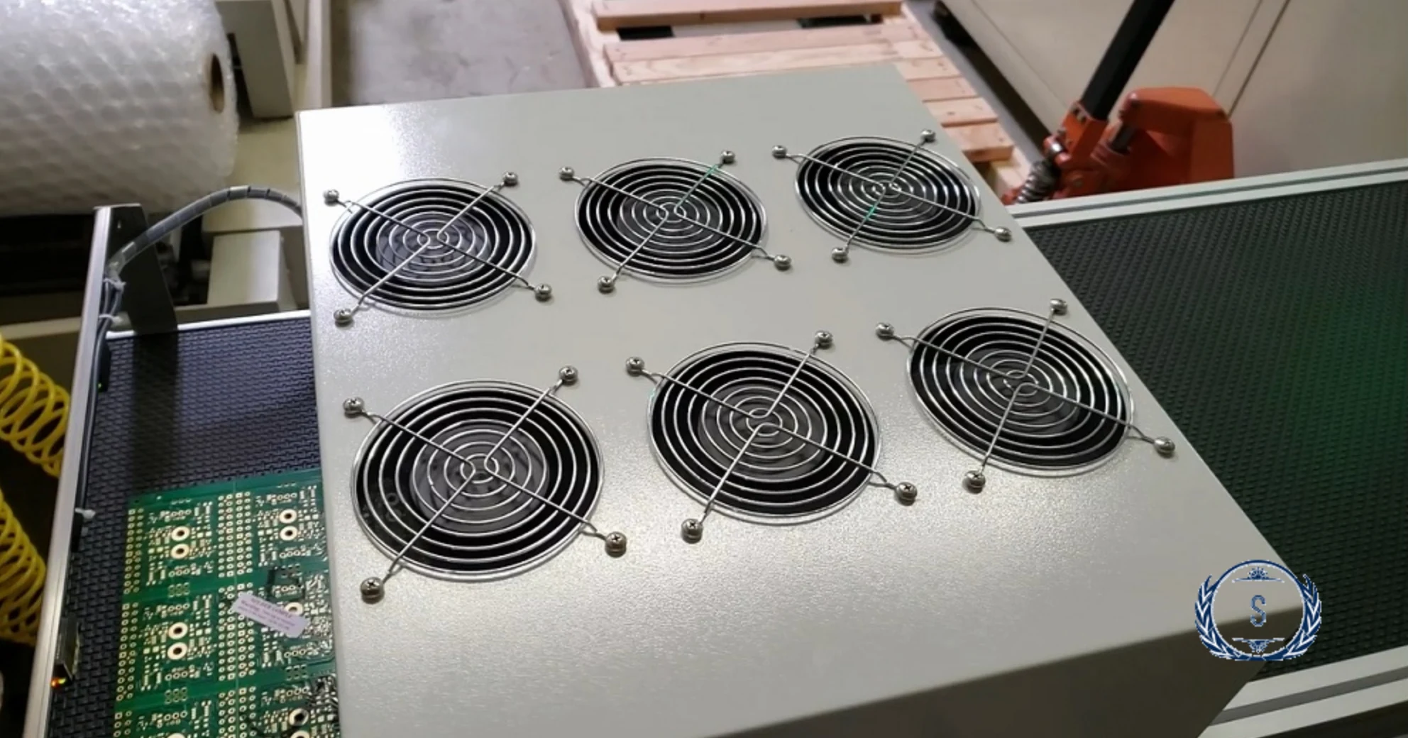SMT Devices reflow oven exit conveyor six-fan PCB cooling system
