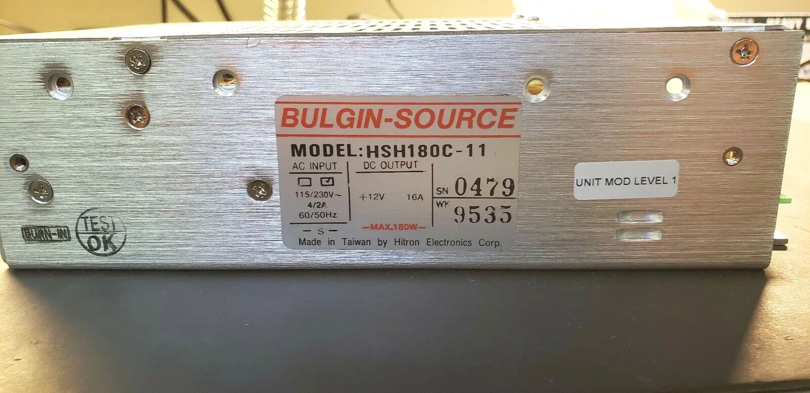 DEK 12 Volt AC-DC Power Supply 112527 Bulgin-Source HSH180C-11 for 265 Scr Spare Parts